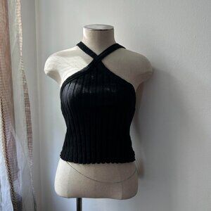 Criss Cross Halter Crop Top